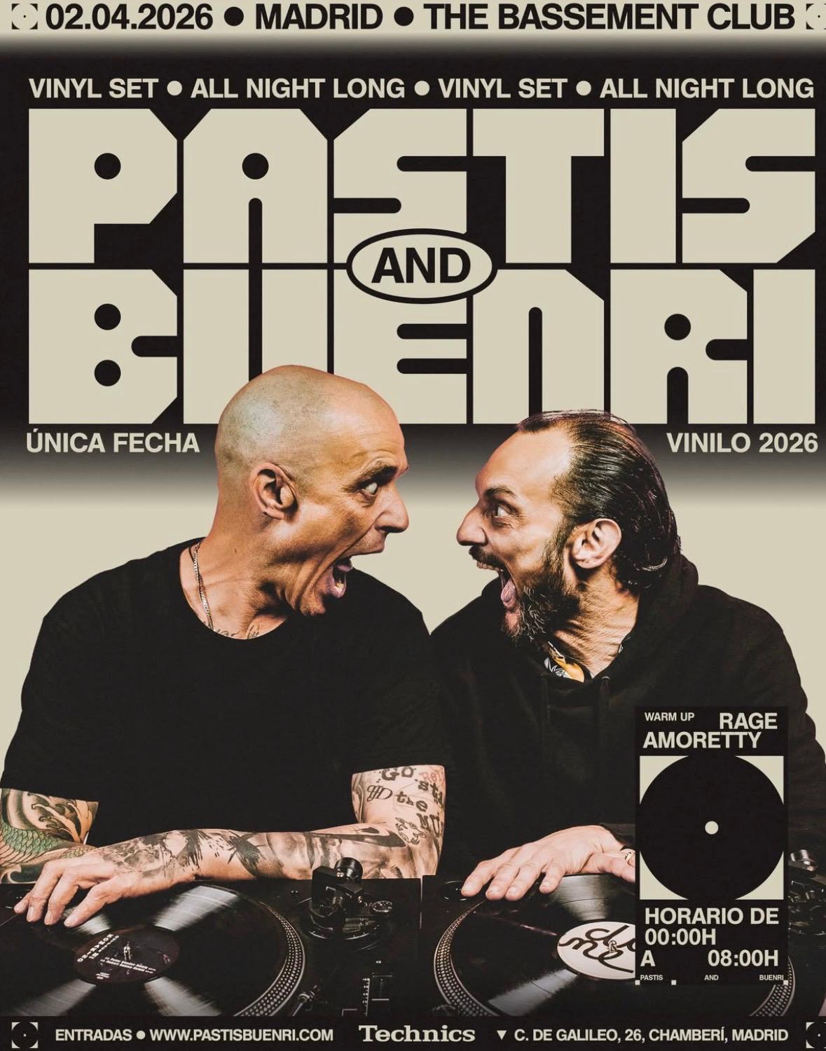 Pastis and Buenri - Única Fecha Vinilo 2026 · evento en Flipala